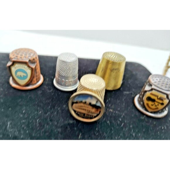 Vintage Metal Thimbles Lot of 5 See photos and details - Picture 11 of 11